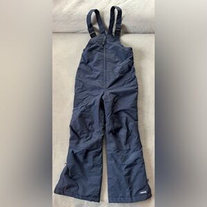 Lands End Kids Navy Squall Waterproof Insulated Iron Knee Snow Bibs Size 6